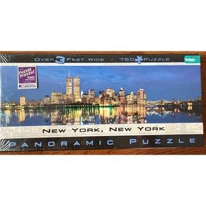 SEALED New York City Panoramic 3ft Puzzle 750 pcs World Trade Center Twin Towers